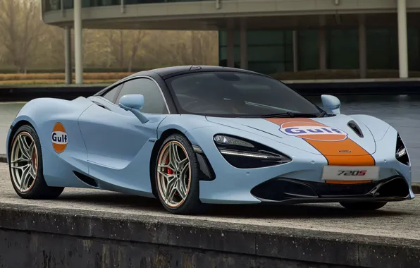 Picture sports car, McLaren 720S, McLaren Automotive, rapid forms, Gulf Oil Livery by MSO