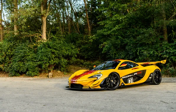 Download wallpaper Red, Yellow, P1 GTR, section mclaren in resolution ...