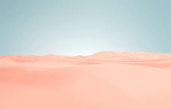 Sand, the sky, desert, barkhan