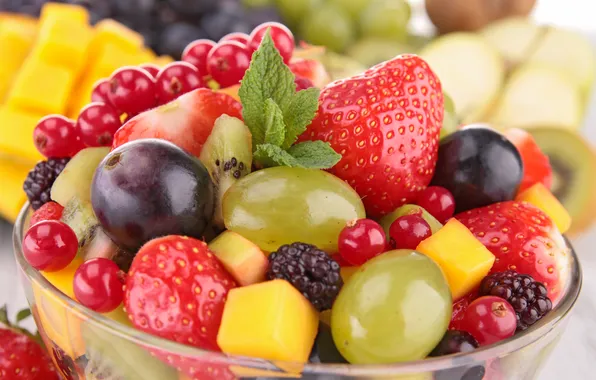 Picture berries, fruit, fresh, dessert, fruits, berries, fruit salad, salad
