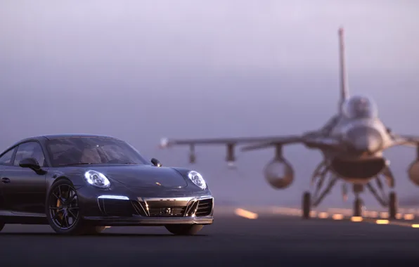 Rendering, 911, Porsche, F-16, 2018, CGI, Carrera T, Gustavo Coutinho Alves