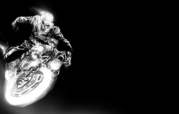 Picture figure, art, motorcycle, racer, the bare bones, ghost rider, Ghost rider 2, spirit of vengeance