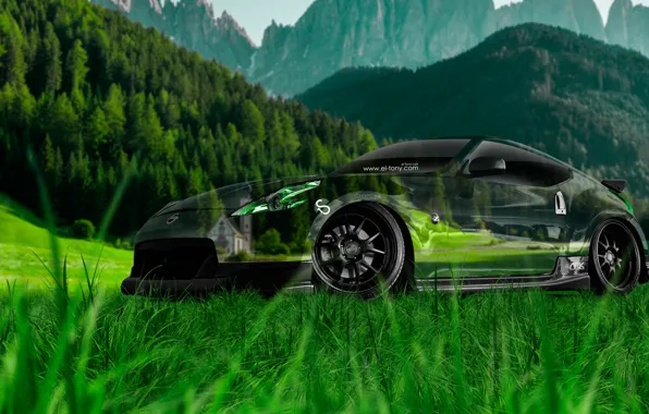 Mountains, Grass, Machine, Nissan, Wallpaper, Nissan, Car, Nature