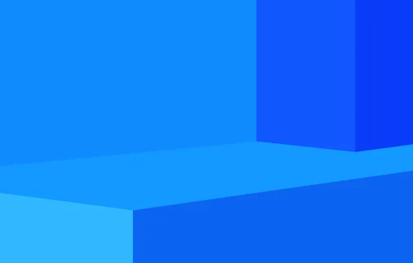 Blue, background, minimalism, Windows 11