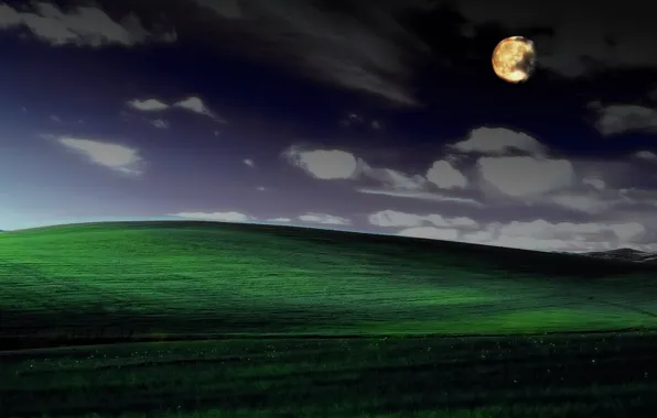 Picture night, serenity, photoshop, windows xp, famous Wallpaper