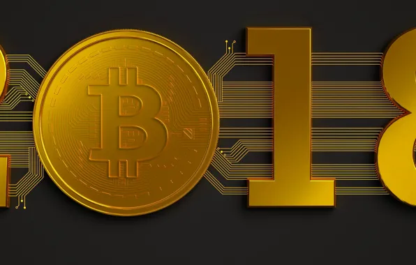 Gold, 2018, fon, coin, bitcoin, bitcoin, btc