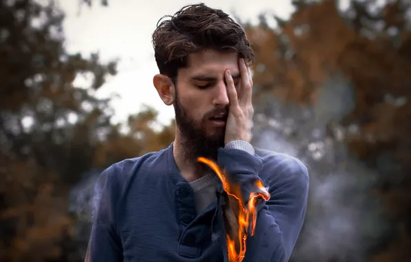 Lights, mood, the situation, male