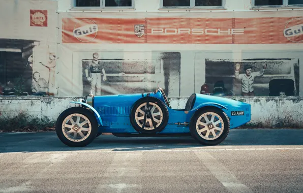 Picture Bugatti, racing car, profile, Bugatti Type 35, Type 35, iconic