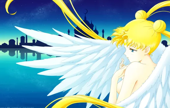 Wings, angel, serenity, sailor moon, sailor moon, Usagi Tsukino