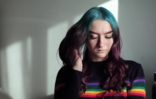 Girl, Hair, Sweater