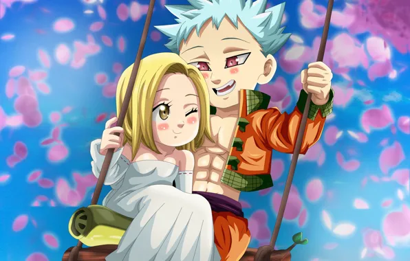Anime, art, Nanatsu no Taizai, The seven deadly sins, Ban, Elaine