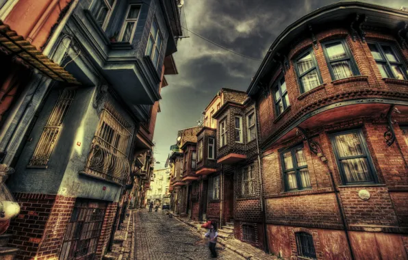 Road, building, HDR, home, road, Istanbul, Turkey, street