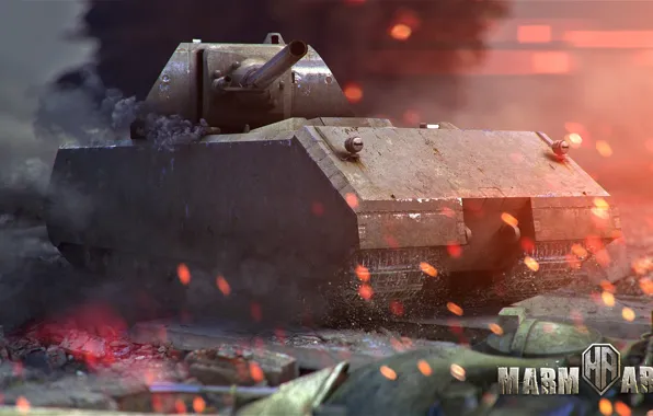 Picture fire, mouse, tank, iron, world of tanks, wot, tank, maus
