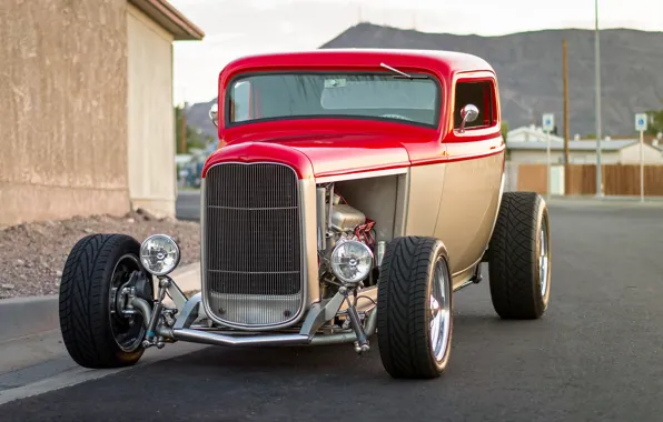 Retro, Ford, classic, the front, 1932, hot-rod, classic car