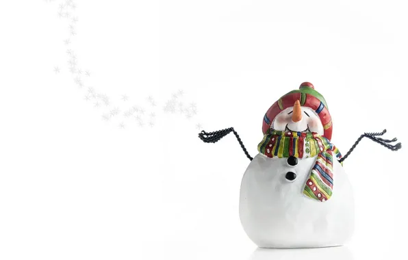 White, snowman, off camera flash