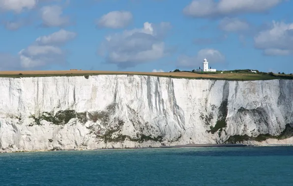 Lighthouse, England, The white cliffs of Dover