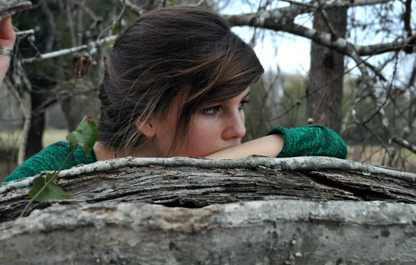Sadness, eyes, girl, face, brunette, freckles