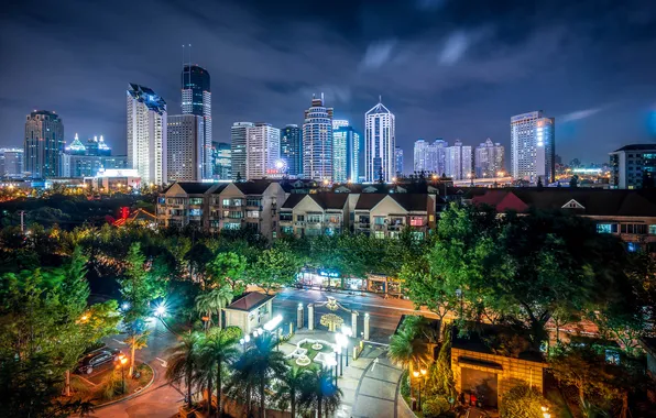 Lights, China, building, China, Shanghai, Shanghai, night city