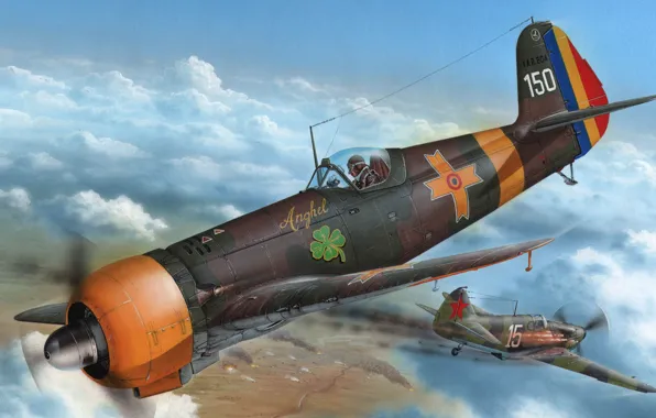Picture Romanian fighter, AND 80A, the all-metal monoplane, The first serial fighter of the Romanian design