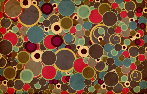 Circles, abstraction, colorful