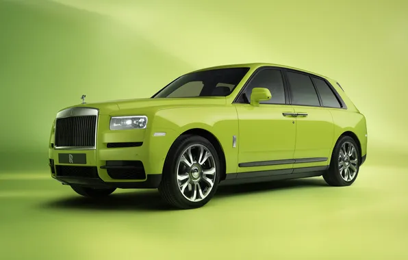 Picture Rolls-Royce, exterior, Cullinan, Rolls-Royce Cullinan, Lime Green, Re-Belle, Re-Belle: Lime Green