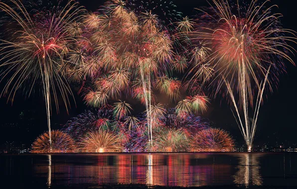 Holiday, beauty, fireworks