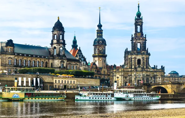 River, Germany, Dresden, Elba, Dresden, ship, Elbe