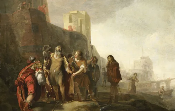 Picture trees, oil, picture, history, The Envoys Of Alexander The Great Have A Gardener, Nikolaus Knupfer, …