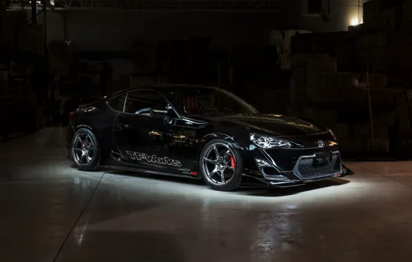 Picture Black, Machine, Lights, Toyota, Drives, Tuning, The room, Scion FR S