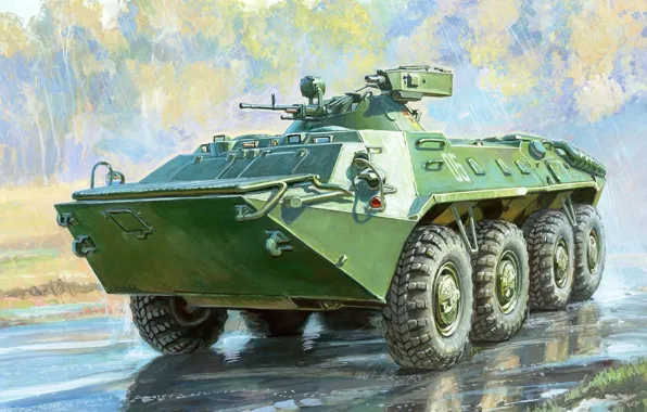 Picture figure, APC, MA-7, BTR-70, tower