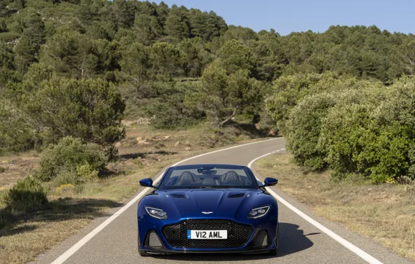 Aston Martin, DBS, Tree, Road, Superleggera, Car, Volante, 2019