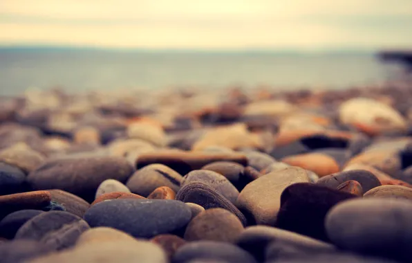 Sea, pebbles, stones