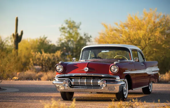 Picture road, retro, shadow, car, Pontiac, custom, Catalina, Chief