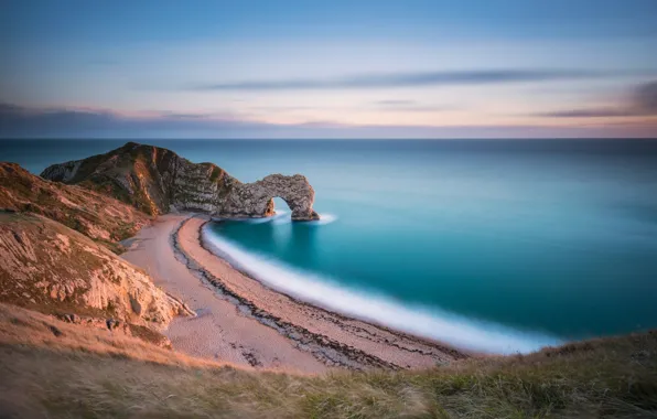 Sea, beach, rock, arch