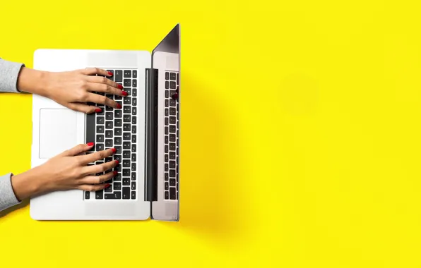 Yellow, notebook, fingers