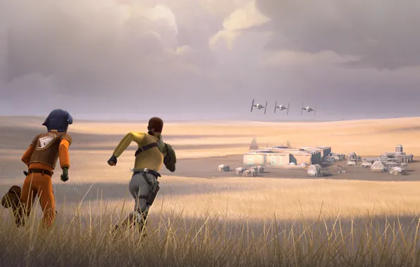 Picture hero, Star Wars Rebels, Star wars Rebels, planet Lothal, Ezra and Kanan, Animated series