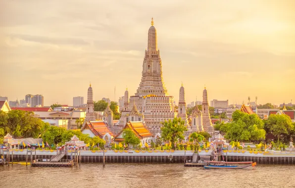 Background, asia, architecture, ancient, attraction, bangkok, arun