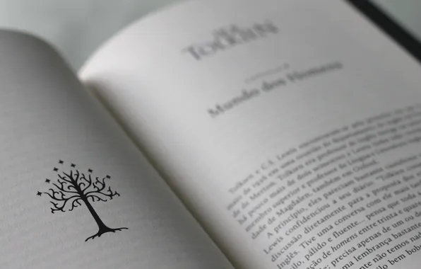 Tree, figure, book, page