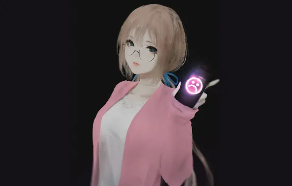 Girl, phone, smiley, smartphone