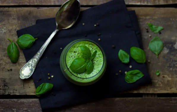 Food, spoon, Basil, Cream Soup, creamy