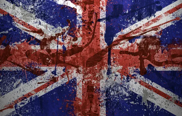 Paint, flag, UK, flag, Great Britain