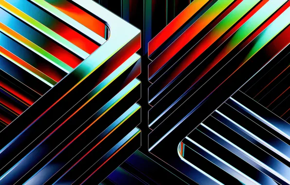 Picture abstraction, digital art, digital art, Vibrant, Bright neon lines, Neon lines