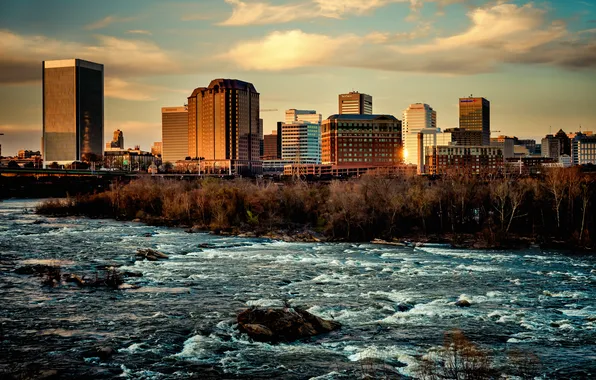 The city, river, home