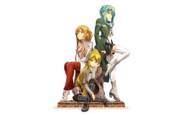 Girls, anime, art, Sword art online, Sword Art Online