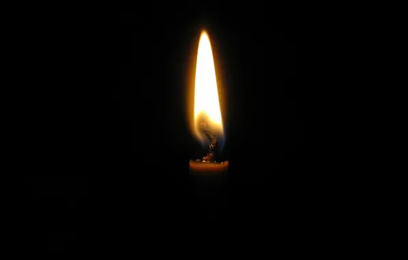 Picture void, darkness, fire, candle, lonely