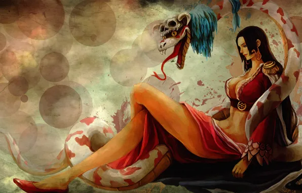 Girl, snakes, one piece, boa hancock