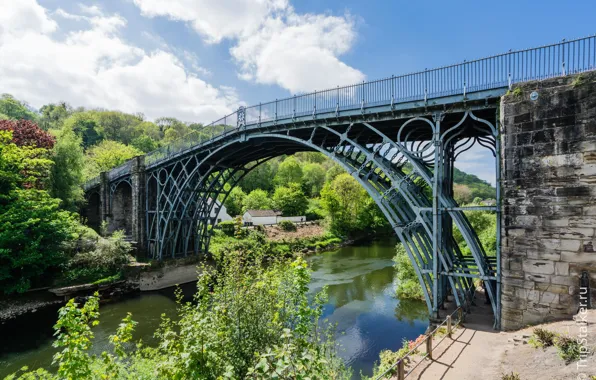Stream, Bridge, River, Rapids