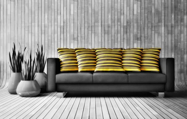 Colors, wood, decoration, couch