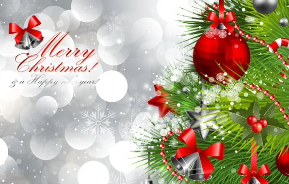 Decoration, snowflakes, tree, vector, Christmas, tree, Happy New Year, Merry Christmas