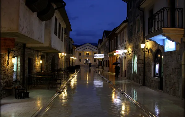 The sky, the city, people, rain, building, home, architecture, Bosnia and Herzegovina